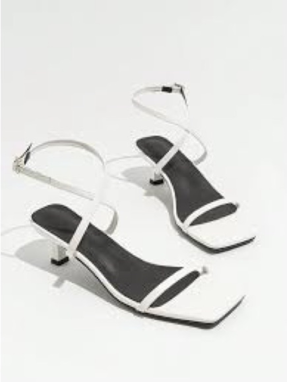 New REISS Bali Leather Strappy Off White Sandals Heels 8